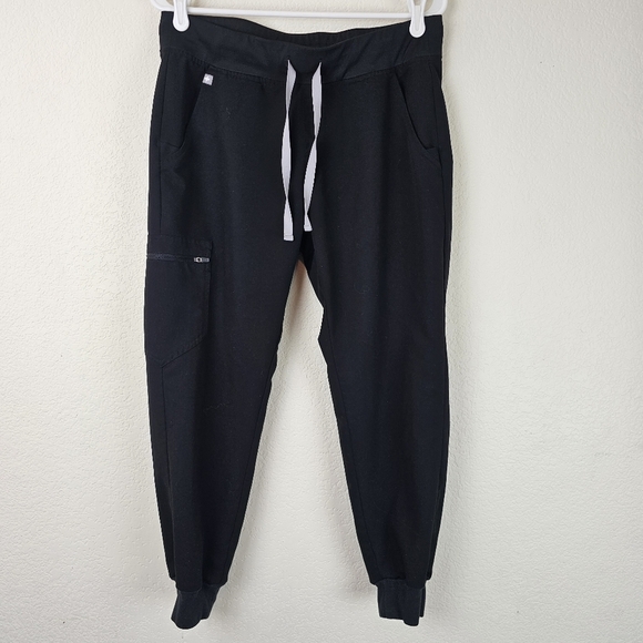FIGS Black Jogger Pants with Drawstring - Picture 2 of 11